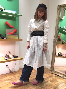 「カットオフデニム」｜ORientalTRaffic 東京ドームシティラクーア店さん（レディース・164cm）の春コーディネート