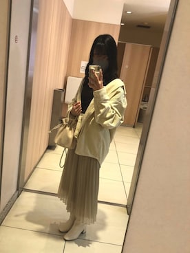 「コーディロイジャケット」｜抹茶ミルクラテさん（レディース・156cm）の秋コーディネート