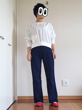 「H&M DIVIDED（エイチアンドエム　ディヴァイデッド）のアイテム（バレエシューズ）」を使った、いとうさん（レディース・161cm）の春コーディネート