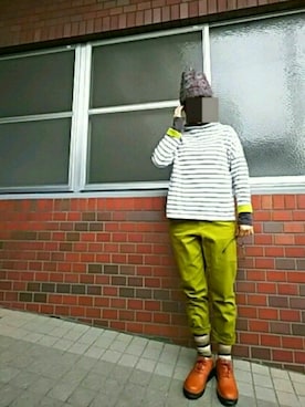 「CUBE SUGAR（キューブシュガー）のアイテム（帽子）」を使った、ちえぞうさん（レディース・156cm）の冬コーディネート