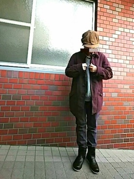 「CUBE SUGAR（キューブシュガー）のアイテム（その他アウター）」を使った、ちえぞうさん（レディース・156cm）の冬コーディネート