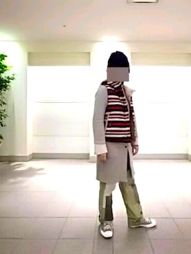 「アイテム（ダウンベスト、その他）」を使った、ちえぞうさん（レディース・156cm）の冬コーディネート