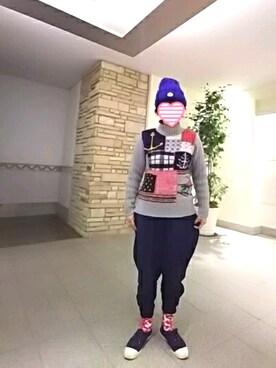 「CUBE SUGAR（キューブシュガー）のアイテム（その他アウター）」を使った、ちえぞうさん（レディース・156cm）の冬コーディネート