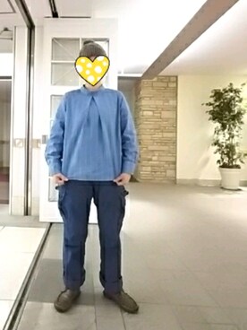 「CUBE SUGAR（キューブシュガー）のアイテム（モッズコート）」を使った、ちえぞうさん（レディース・156cm）の春コーディネート
