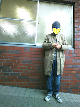 「雨」｜「アイテム（その他アウター）」を使った、ちえぞうさん（レディース・156cm）の春コーディネート