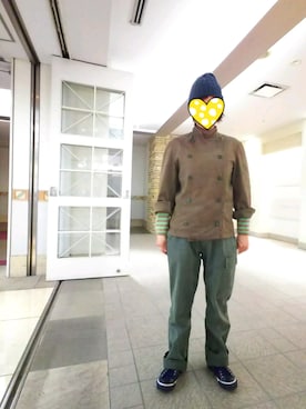 「フランス軍」｜「アイテム（その他アウター）」を使った、ちえぞうさん（レディース・156cm）の春コーディネート