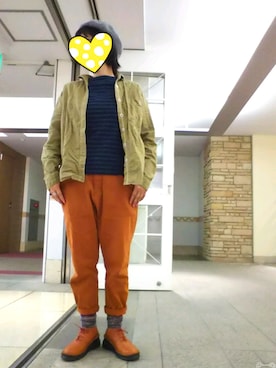 「セントジェームス」｜「アイテム（ハンチング/ベレー帽）」を使った、ちえぞうさん（レディース・156cm）の春コーディネート
