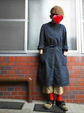 「FUNSET OF ART（ファンセットオブアート）のアイテム（パンツ）」を使った、ちえぞうさん（レディース・156cm）の夏コーディネート