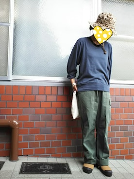 「CUBE SUGAR（キューブシュガー）のアイテム（バッグ）」を使った、ちえぞうさん（レディース・156cm）の夏コーディネート