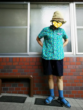 「arbore（アーバー）のアイテム（帽子）」を使った、ちえぞうさん（レディース・156cm）の夏コーディネート