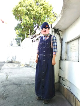 「arbore（アーバー）のアイテム（帽子）」を使った、ちえぞうさん（レディース・156cm）の秋コーディネート