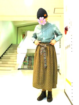 「arbore（アーバー）のアイテム（帽子）」を使った、ちえぞうさん（レディース・156cm）の秋コーディネート