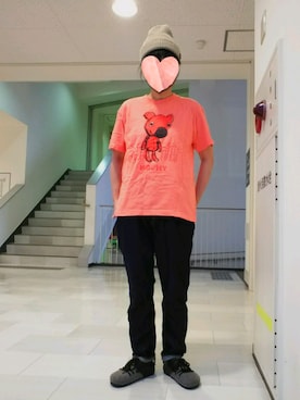 「映画Tシャツ」｜「アイテム（帽子）」を使った、ちえぞうさん（レディース・156cm）の秋コーディネート