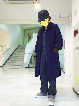 「軍物」｜「アイテム（オールインワン・サロペット）」を使った、ちえぞうさん（レディース・156cm）の秋コーディネート