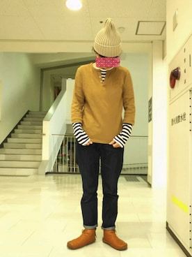 「ARMEN（アーメン）のアイテム（ジャケット/アウター）」を使った、ちえぞうさん（レディース・156cm）の秋コーディネート