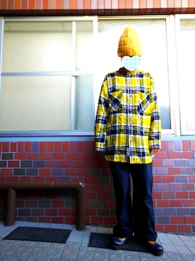 「FUNSET OF ART（ファンセットオブアート）のアイテム」を使った、ちえぞうさん（レディース・156cm）の秋コーディネート