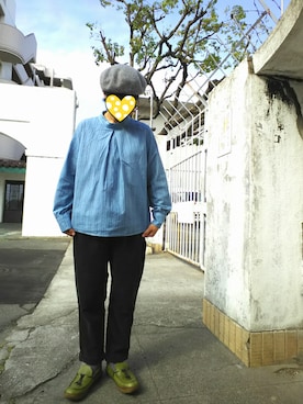 「SECCHIARI MICHELE（セッキアーリミケーレ）のアイテム（その他シューズ）」を使った、ちえぞうさん（レディース・156cm）の秋コーディネート