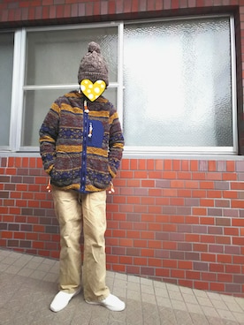 「CUBE SUGAR（キューブシュガー）のアイテム（その他アウター）」を使った、ちえぞうさん（レディース・156cm）の秋コーディネート