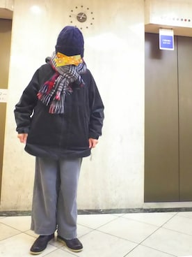 「FUNSET OF ART（ファンセットオブアート）のアイテム」を使った、ちえぞうさん（レディース・156cm）の冬コーディネート
