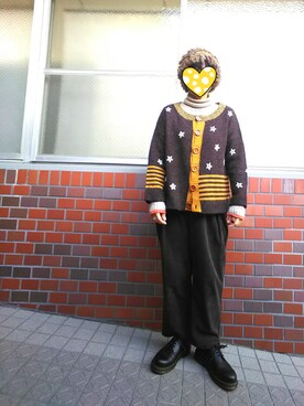 「CUBE SUGAR（キューブシュガー）のアイテム（モッズコート）」を使った、ちえぞうさん（レディース・156cm）の冬コーディネート