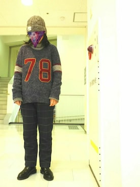 「寒い」｜「アイテム（ミリタリージャケット）」を使った、ちえぞうさん（レディース・156cm）の冬コーディネート