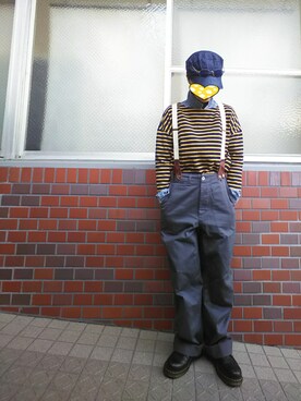 「POST（ポスト）のアイテム（帽子）」を使った、ちえぞうさん（レディース・156cm）の春コーディネート
