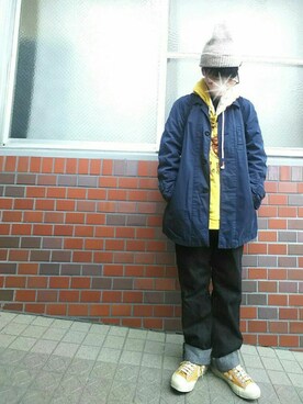 「CUBE SUGAR（キューブシュガー）のアイテム（その他アウター）」を使った、ちえぞうさん（レディース・156cm）の春コーディネート