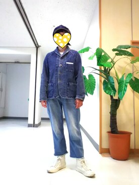 「POST（ポスト）のアイテム（帽子）」を使った、ちえぞうさん（レディース・156cm）の春コーディネート