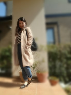 「パイソン柄」｜「アイテム（モカシン/デッキシューズ）」を使った、if…さん（レディース・152cm）の春コーディネート