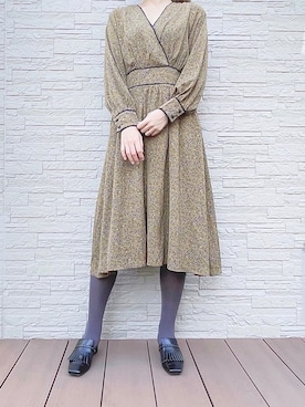 「frames RAY CASSIN（フレームスレイカズン）のアイテム（ワンピース/ドレス）」を使った、つんみかさん（レディース・172cm）の秋コーディネート