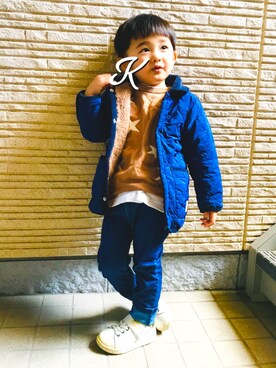「BEAMS（ビームス）のアイテム（ジャケット/アウター）」を使った、Atm1212Sea☺︎︎さん（キッズ・100cm）の冬コーディネート