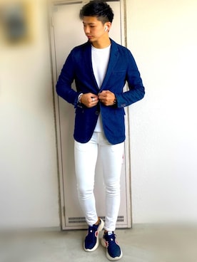 「SETTING CRACKS（セッティングクラックス）のアイテム（ジャケット/アウター）」を使った、Yuitさん（メンズ・180cm）の春コーディネート