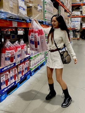 「costco」｜mrtrtmirikaさん（レディース・153cm）の冬コーディネート