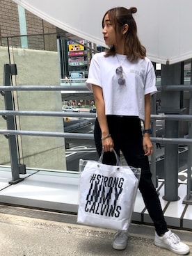 「NERGY（ナージー）のアイテム（バッグ）」を使った、miwaさん（レディース・151cm）の夏コーディネート