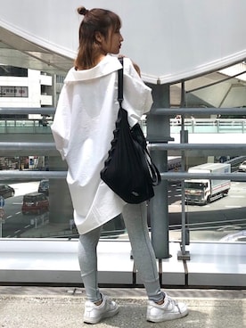 「アイテム（レギンス/スパッツ）」を使った、miwaさん（レディース・151cm）の夏コーディネート