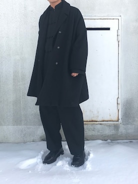 「BASISBROEK（バシスブルック）のアイテム（その他アウター）」を使った、SeIyAさん（メンズ・180cm）の冬コーディネート