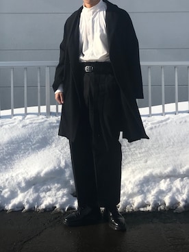 「SASQUATCHfabrix.（サスクワァッチファブリックス）のアイテム」を使った、SeIyAさん（メンズ・180cm）の冬コーディネート