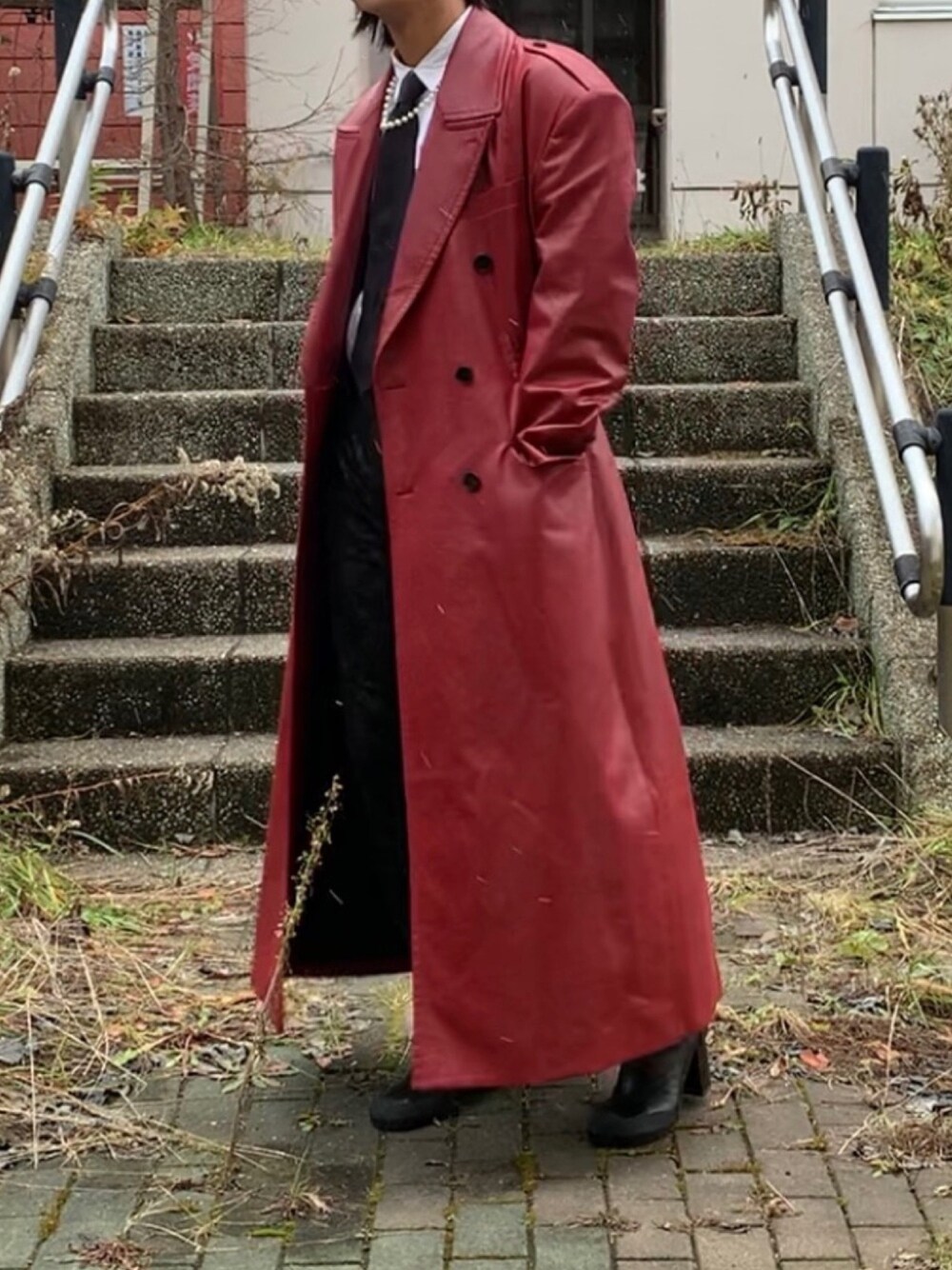 「さむい、年末WEAR感謝祭」｜「JOHN LAWRENCE SULLIVANのアイテム（その他アウター、レッド系）」を使った、SeIyAさん（メンズ・180cm）の秋コーディネートの1枚目の写真