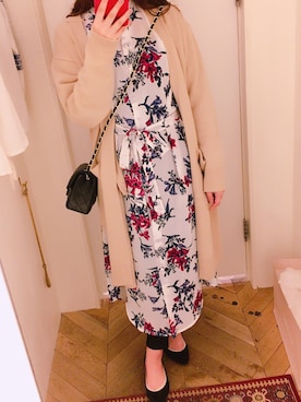 「お買い物」｜「アイテム（ワンピース/ドレス）」を使った、minamiさん（レディース・158cm）の春コーディネート