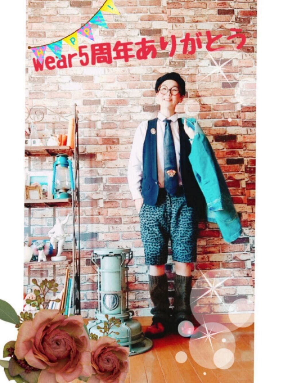 「五周年、ありがとう꒰๑͒ ु•ꇵ͒•`๑͒꒱☁︎、記念日コーデ、ヴィヴィアンウエストウッド、ネクタイ、好きな服を着隊、我が道をゆく隊、ジェンダーレス部、WEAR昭和部」｜「CHILD WOMANのデニムジャケット（デニムジャケット、ブルー系）」を使った、ずんちゃ🌞さん（レディース・163cm）の冬コーディネートの1枚目の写真