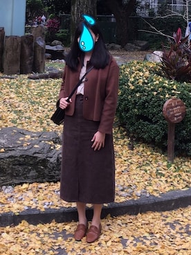 「MEIER.Q（マイヤーキュー）のアイテム（ステンカラーコート）」を使った、kumaruさん（レディース・167cm）の冬コーディネート