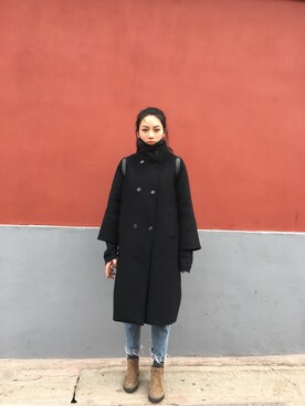 「アイテム（ダッフルコート）」を使った、Mungoさん（レディース・170cm・10代）の冬コーディネート