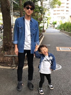 「TAKAHIROMIYASHITATheSoloIst.（タカヒロミヤシタザソロイスト）のアイテム（デニムパンツ）」を使った、swmrkさん（メンズ・176cm）の秋コーディネート