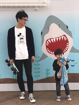 「TAKAHIROMIYASHITATheSoloIst.（タカヒロミヤシタザソロイスト）のアイテム（Tシャツ/カットソー）」を使った、swmrkさん（メンズ・176cm）の冬コーディネート