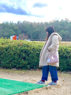 「ナイキスニーカー」｜「アイテム（ハンドバッグ）」を使った、♡さん（レディース・157cm）の冬コーディネート