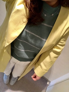 「トリーバーチ」｜「アイテム（ジャケット/アウター）」を使った、♡さん（レディース・157cm）の春コーディネート