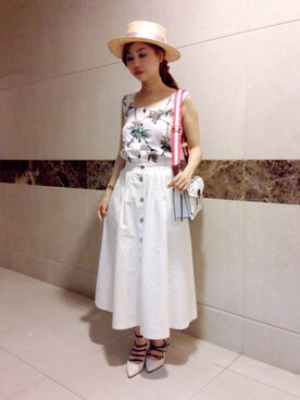 「Rock Steady（ロックステディ）のアイテム」を使った、miinahishiyaさん（レディース・152cm）の夏コーディネート