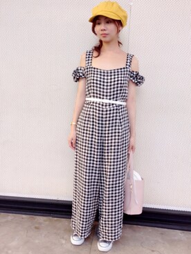 「Rock Steady（ロックステディ）のアイテム」を使った、miinahishiyaさん（レディース・152cm）の秋コーディネート