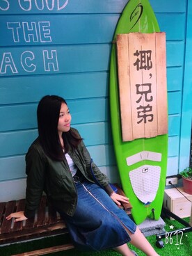 「5（ファイブ）のアイテム（スカート）」を使った、魚さん（レディース・161cm）の冬コーディネート