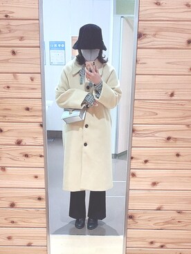 「MERCURYDUO（マーキュリーデュオ）のアイテム（ショルダーバッグ）」を使った、ぱんださん（レディース・167cm）の冬コーディネート